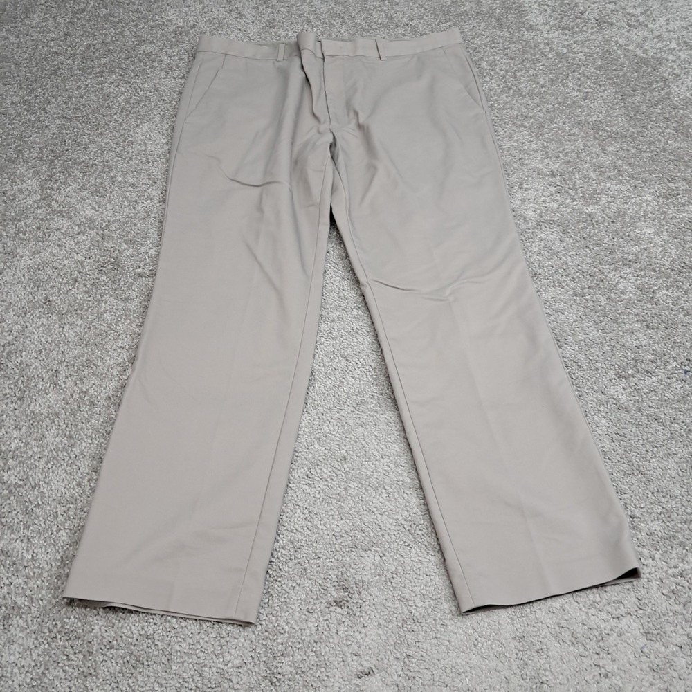 Alfani Mens Stretch Chino Pants 36x29 Khaki Tan WPL 8046 Straight Leg Trousers